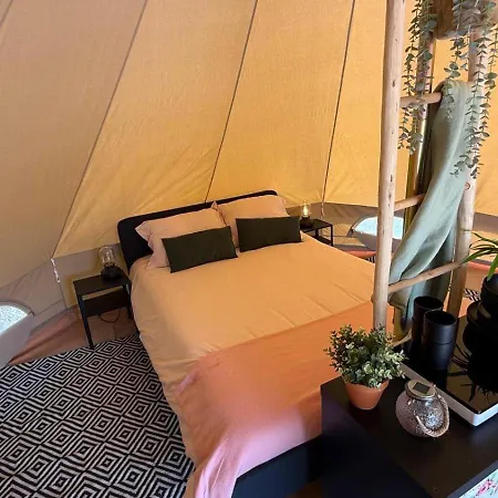 Glamping La Yurta Nel Luxe Ingerichte 6persoons Glamping Tent Kamp alanı *